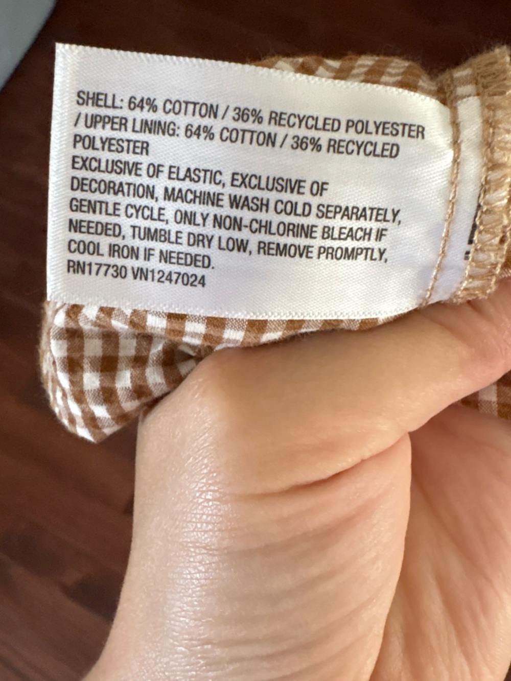 a new day Beige Gingham Sundress with Ruffle Top - Picture 5 of 5